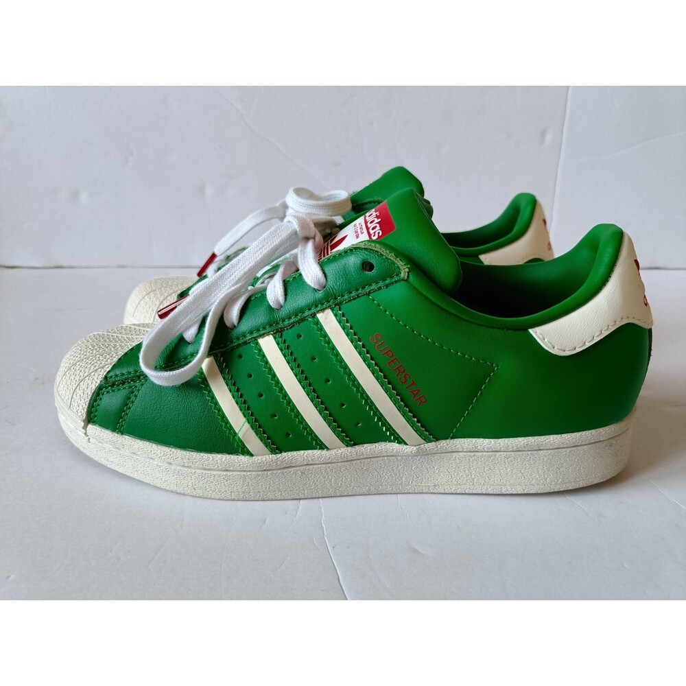 Adidas Superstar Shoes Men's 6 Green Off White Sneakers - Picture 3 of 11